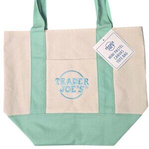 Trader Joe's Spring 2025 Pastel Mini Totes Limited Edition - MINT GREEN